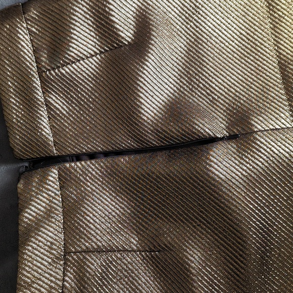 NWOT H&M jacquard gold skirt - Picture 6 of 7